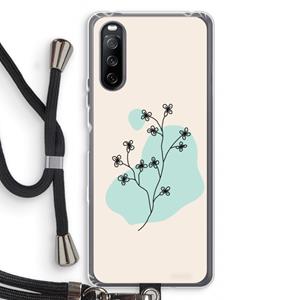 CaseCompany Love your petals: Sony Sony Xperia 10 III Transparant Hoesje met koord