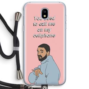 CaseCompany Hotline bling: Samsung Galaxy J5 (2017) Transparant Hoesje met koord