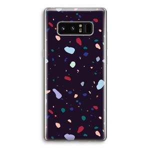CaseCompany Dark Rounded Terrazzo: Samsung Galaxy Note 8 Transparant Hoesje