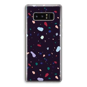 CaseCompany Dark Rounded Terrazzo: Samsung Galaxy Note 8 Transparant Hoesje