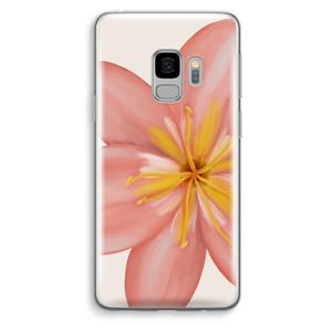 CaseCompany Pink Ellila Flower: Samsung Galaxy S9 Transparant Hoesje