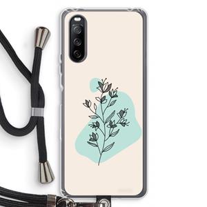 CaseCompany Violets are blue: Sony Sony Xperia 10 III Transparant Hoesje met koord