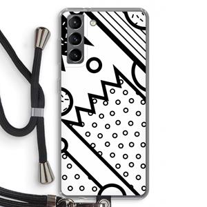 CaseCompany Pop Art #4: Samsung Galaxy S21 Transparant Hoesje met koord