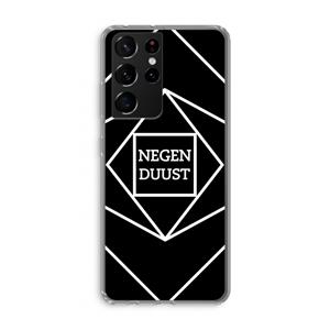 CaseCompany Negenduust geometrisch: Samsung Galaxy S21 Ultra Transparant Hoesje