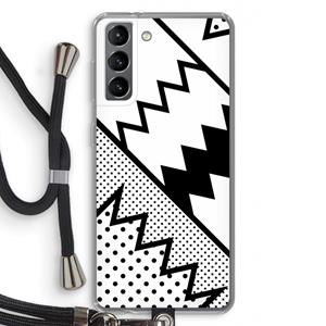 CaseCompany Pop Art #5: Samsung Galaxy S21 Transparant Hoesje met koord