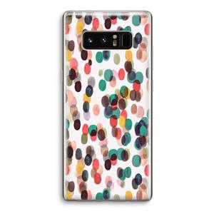 CaseCompany Tropical Dots: Samsung Galaxy Note 8 Transparant Hoesje