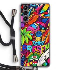 CaseCompany Represent: Samsung Galaxy S21 Transparant Hoesje met koord