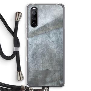 CaseCompany Grey Stone: Sony Sony Xperia 10 III Transparant Hoesje met koord