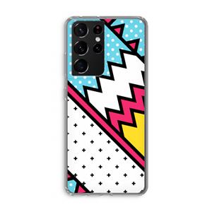 CaseCompany Pop Art #2: Samsung Galaxy S21 Ultra Transparant Hoesje