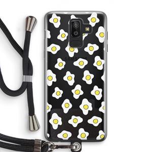 CaseCompany Spiegeleitjes: Samsung Galaxy J8 (2018) Transparant Hoesje met koord
