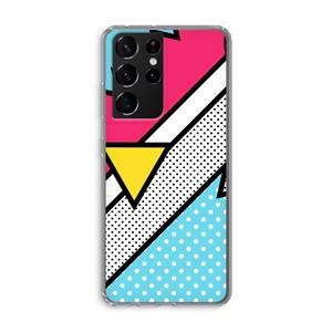 CaseCompany Pop Art #3: Samsung Galaxy S21 Ultra Transparant Hoesje