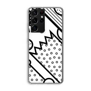 CaseCompany Pop Art #4: Samsung Galaxy S21 Ultra Transparant Hoesje