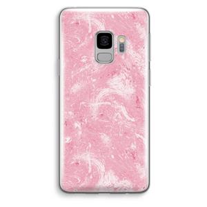 CaseCompany Abstract Painting Pink: Samsung Galaxy S9 Transparant Hoesje