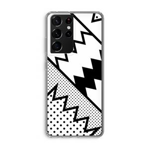 CaseCompany Pop Art #5: Samsung Galaxy S21 Ultra Transparant Hoesje