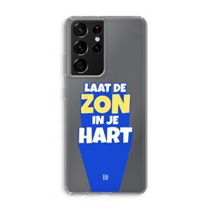 CaseCompany Laat de zon in je hart: Samsung Galaxy S21 Ultra Transparant Hoesje