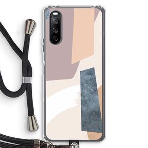 CaseCompany Luca: Sony Sony Xperia 10 III Transparant Hoesje met koord
