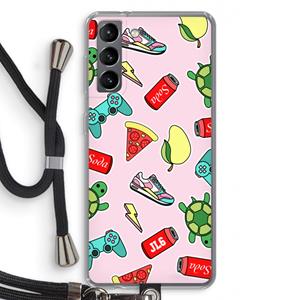 CaseCompany Things Jamie Loves: Samsung Galaxy S21 Transparant Hoesje met koord