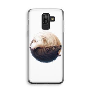 CaseCompany Yin Yang Wolves: Samsung Galaxy J8 (2018) Transparant Hoesje