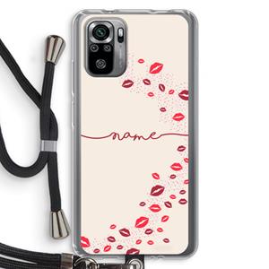 CaseCompany Kusjes: Xiaomi Redmi Note 10S Transparant Hoesje met koord