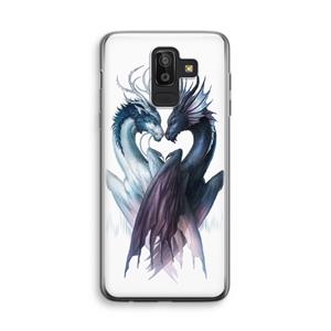 CaseCompany Yin Yang Dragons: Samsung Galaxy J8 (2018) Transparant Hoesje