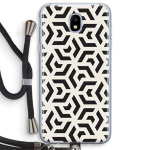 CaseCompany Crazy pattern: Samsung Galaxy J5 (2017) Transparant Hoesje met koord