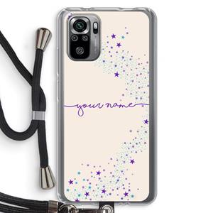 CaseCompany Sterren: Xiaomi Redmi Note 10S Transparant Hoesje met koord