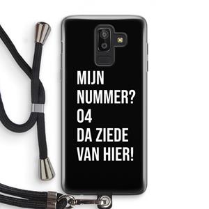 CaseCompany Da ziede van hier - Zwart: Samsung Galaxy J8 (2018) Transparant Hoesje met koord