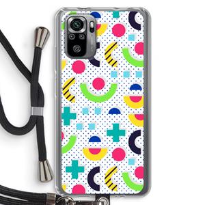 CaseCompany 8-bit N°1: Xiaomi Redmi Note 10S Transparant Hoesje met koord