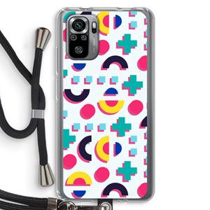 CaseCompany 8-bit N°2: Xiaomi Redmi Note 10S Transparant Hoesje met koord