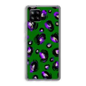 CaseCompany Green Cheetah: Samsung Galaxy A42 5G Transparant Hoesje