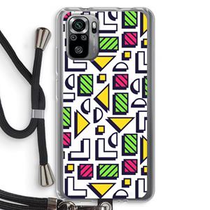 CaseCompany 8-bit N°4: Xiaomi Redmi Note 10S Transparant Hoesje met koord