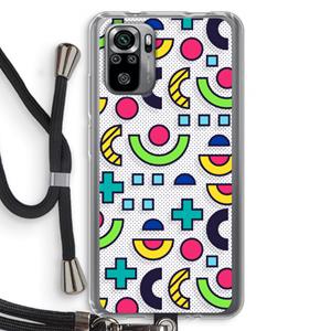 CaseCompany 8-bit N°6: Xiaomi Redmi Note 10S Transparant Hoesje met koord