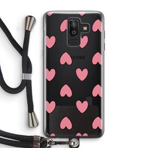 CaseCompany Ondersteboven verliefd: Samsung Galaxy J8 (2018) Transparant Hoesje met koord