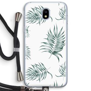 CaseCompany Simple leaves: Samsung Galaxy J5 (2017) Transparant Hoesje met koord