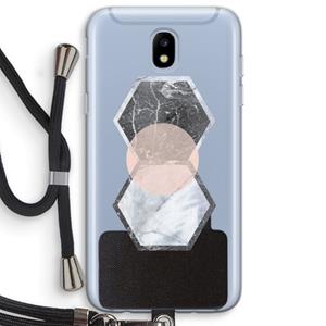 CaseCompany Creatieve toets: Samsung Galaxy J5 (2017) Transparant Hoesje met koord