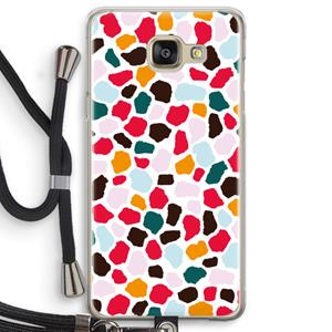 CaseCompany Colored Giraffe: Samsung Galaxy A5 (2016) Transparant Hoesje met koord