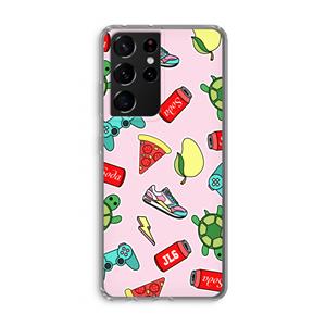 CaseCompany Things Jamie Loves: Samsung Galaxy S21 Ultra Transparant Hoesje