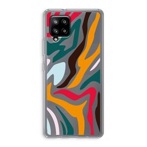 CaseCompany Colored Zebra: Samsung Galaxy A42 5G Transparant Hoesje