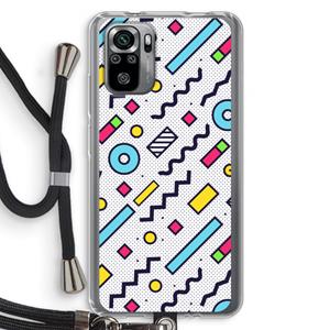 CaseCompany 8-bit N°8: Xiaomi Redmi Note 10S Transparant Hoesje met koord