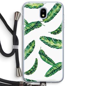 CaseCompany Lange bladeren: Samsung Galaxy J5 (2017) Transparant Hoesje met koord