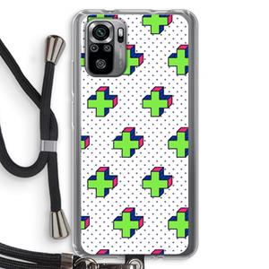 CaseCompany 8-bit N°10: Xiaomi Redmi Note 10S Transparant Hoesje met koord