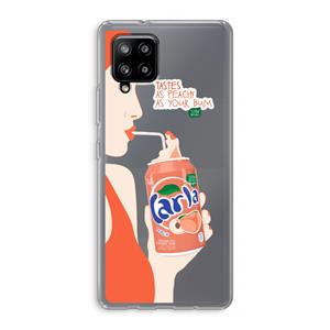 CaseCompany Peach please!: Samsung Galaxy A42 5G Transparant Hoesje