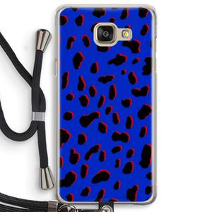 CaseCompany Blue Leopard: Samsung Galaxy A5 (2016) Transparant Hoesje met koord