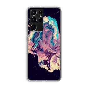 CaseCompany Cosmic Silence: Samsung Galaxy S21 Ultra Transparant Hoesje