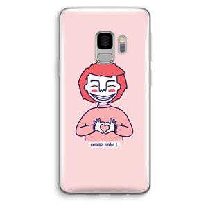 CaseCompany Hartje: Samsung Galaxy S9 Transparant Hoesje