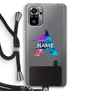CaseCompany Abstract Spectrum: Xiaomi Redmi Note 10S Transparant Hoesje met koord
