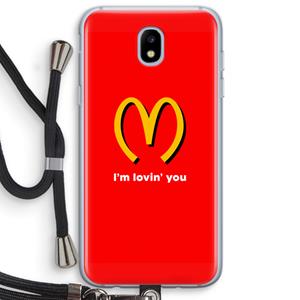 CaseCompany I'm lovin' you: Samsung Galaxy J5 (2017) Transparant Hoesje met koord