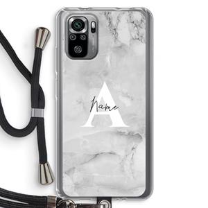 CaseCompany Ivory Marble: Xiaomi Redmi Note 10S Transparant Hoesje met koord