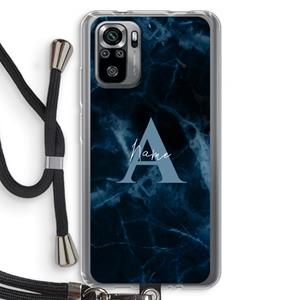 CaseCompany Midnight Marble: Xiaomi Redmi Note 10S Transparant Hoesje met koord