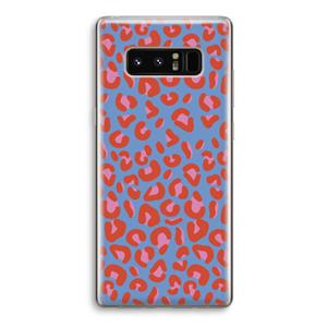 CaseCompany Leopard blue: Samsung Galaxy Note 8 Transparant Hoesje